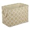Contemporary Home Living Medium Lattice Pattern Rectangular Storage Bin - 16" - Beige and Cream